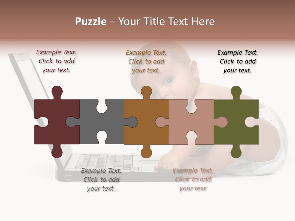 Comnputer Keyboard Human Face Facial Expression PowerPoint Template
