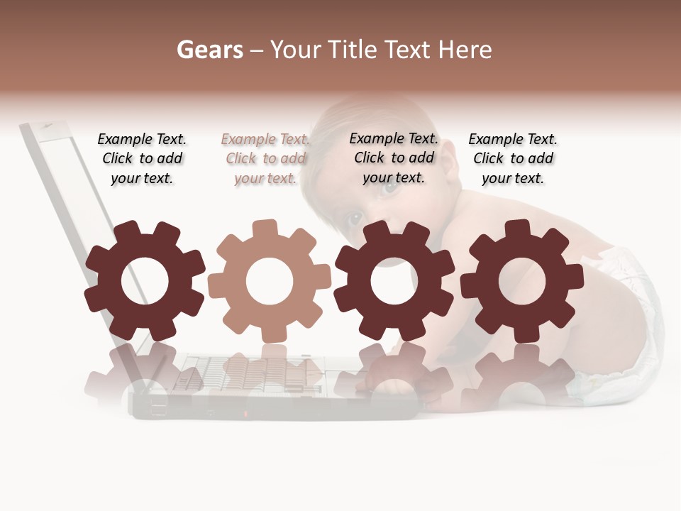 Comnputer Keyboard Human Face Facial Expression PowerPoint Template