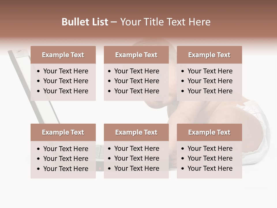 Comnputer Keyboard Human Face Facial Expression PowerPoint Template