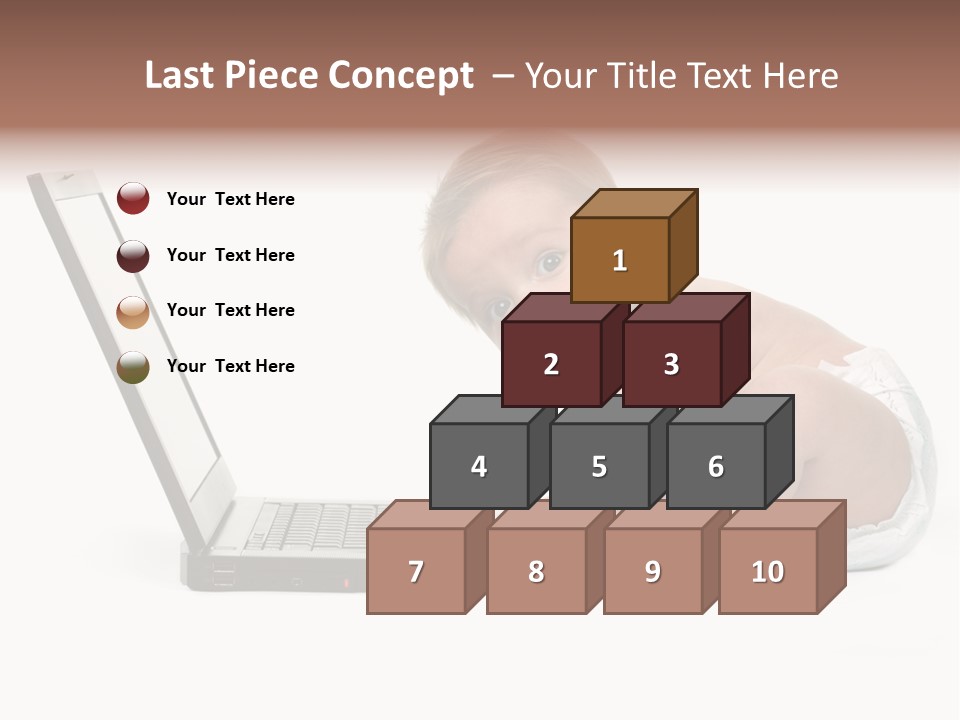 Comnputer Keyboard Human Face Facial Expression PowerPoint Template