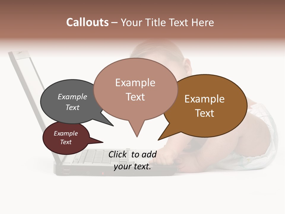 Comnputer Keyboard Human Face Facial Expression PowerPoint Template