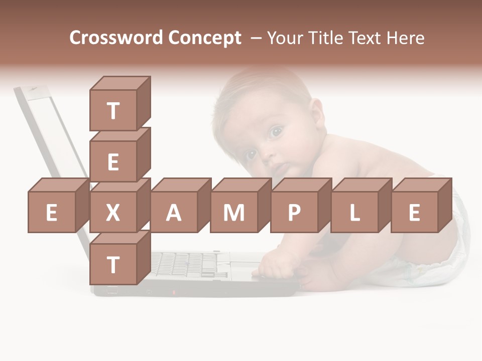 Comnputer Keyboard Human Face Facial Expression PowerPoint Template