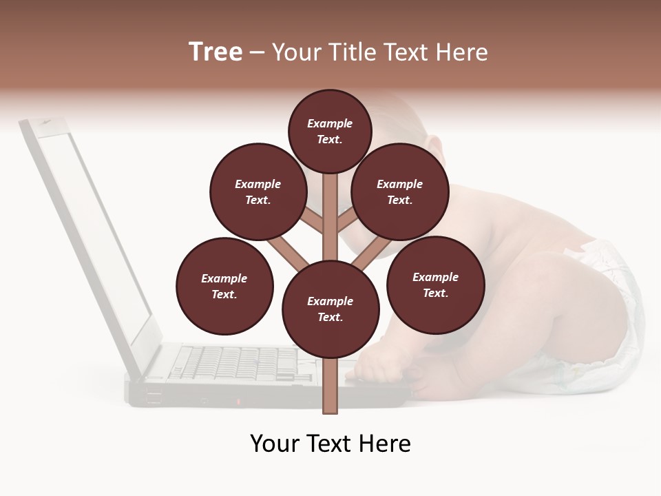 Comnputer Keyboard Human Face Facial Expression PowerPoint Template