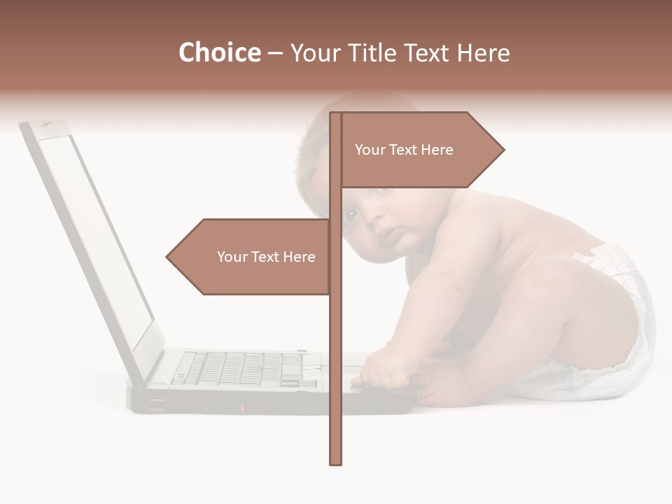 Comnputer Keyboard Human Face Facial Expression PowerPoint Template