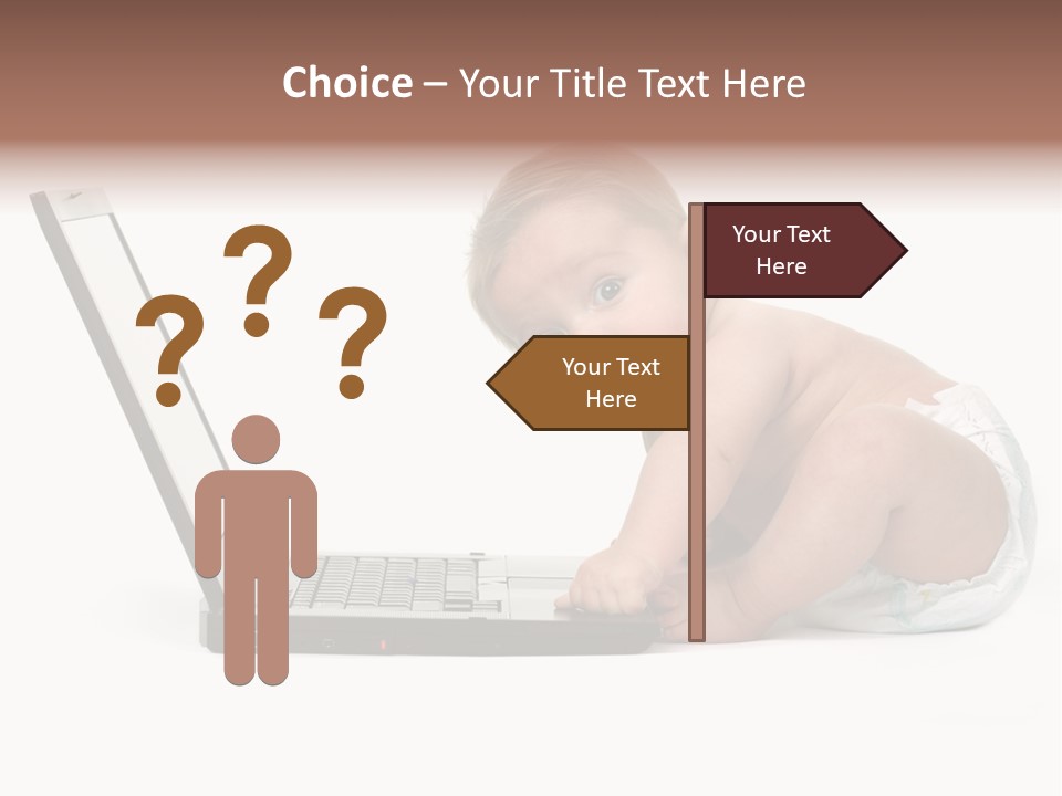 Comnputer Keyboard Human Face Facial Expression PowerPoint Template