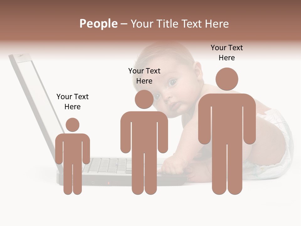 Comnputer Keyboard Human Face Facial Expression PowerPoint Template