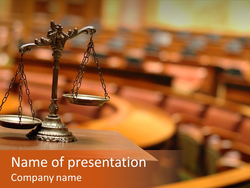 Litigation Law Sentence PowerPoint Template