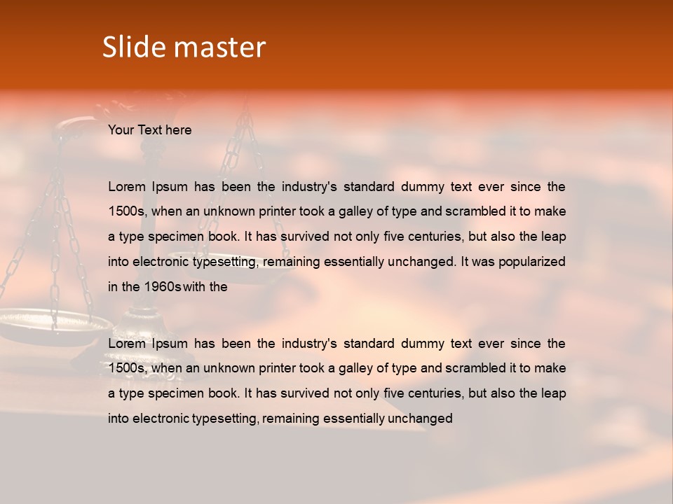 Litigation Law Sentence PowerPoint Template