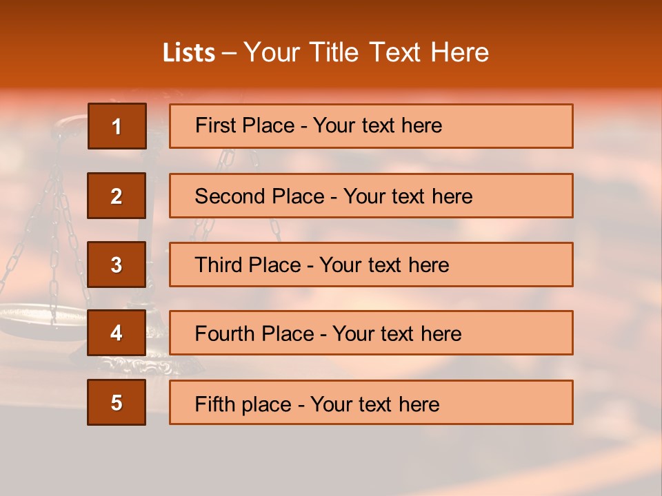 Litigation Law Sentence PowerPoint Template