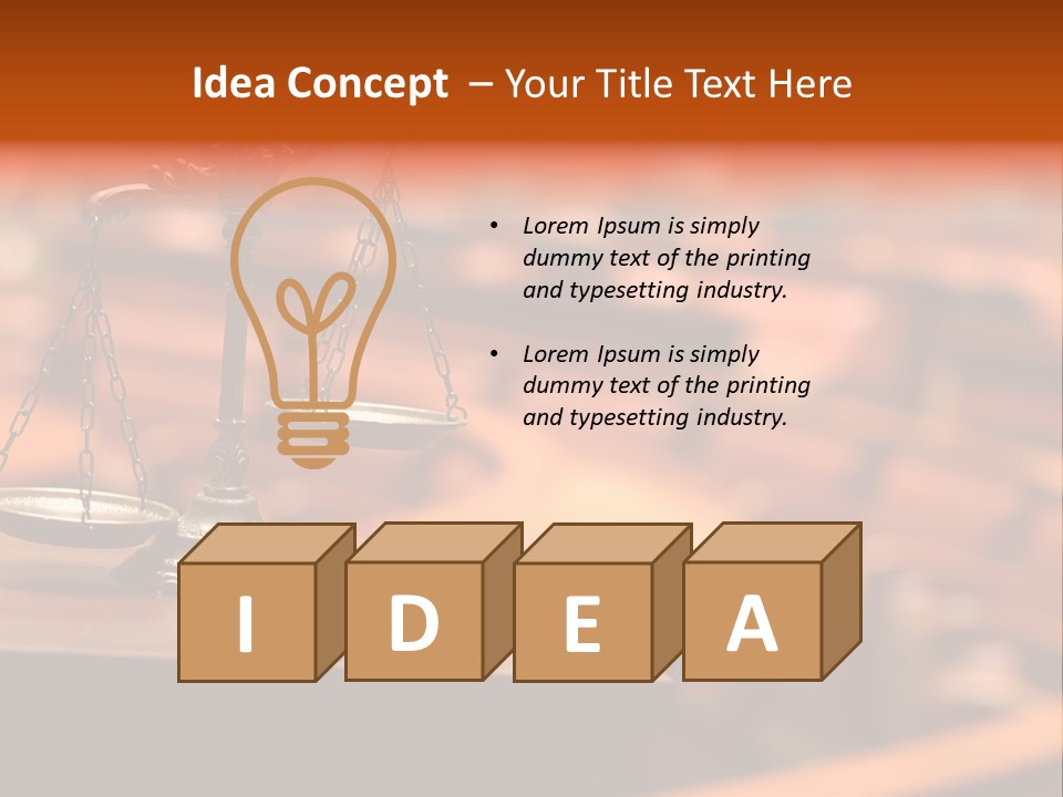 Litigation Law Sentence PowerPoint Template