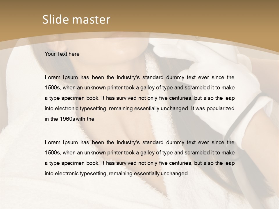 Depilation Woman Hand PowerPoint Template