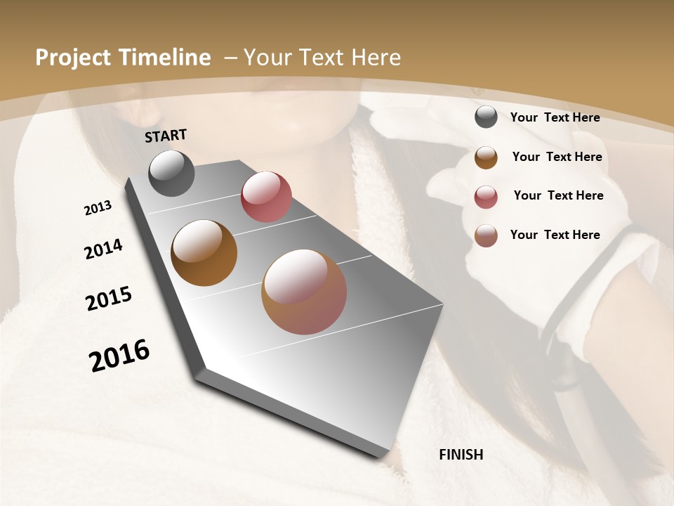 Depilation Woman Hand PowerPoint Template