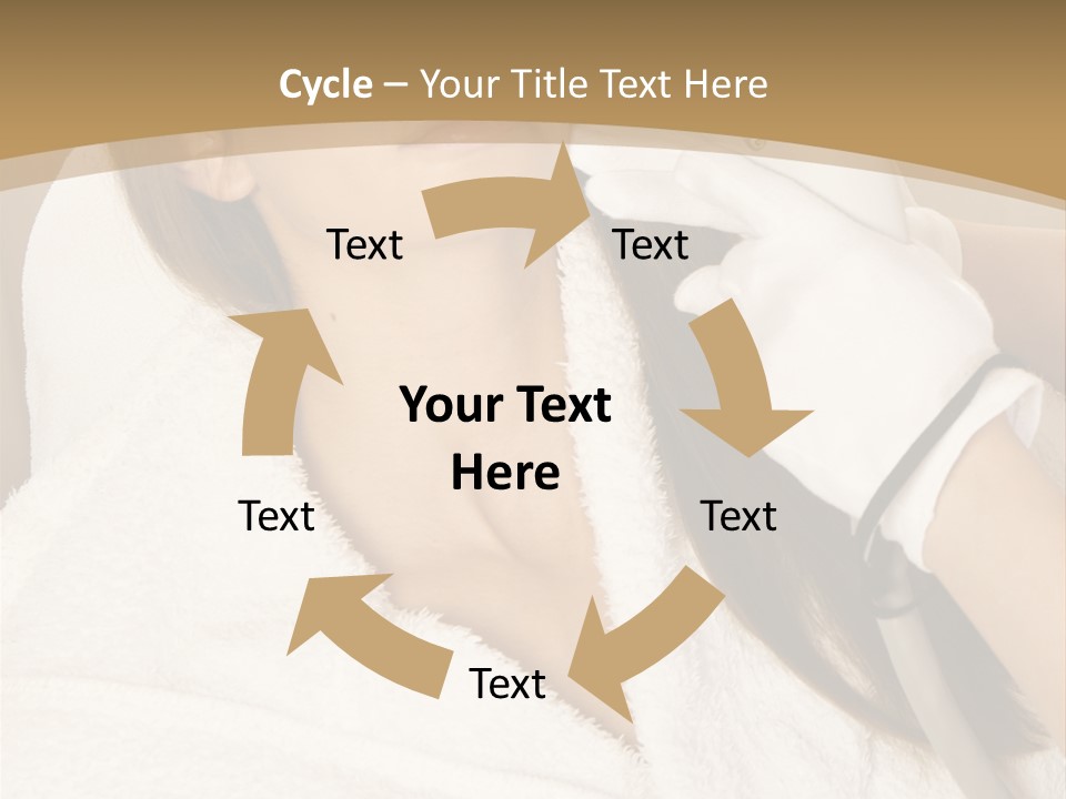 Depilation Woman Hand PowerPoint Template