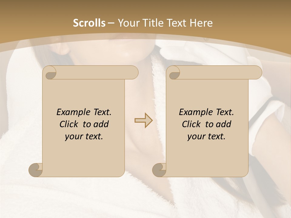 Depilation Woman Hand PowerPoint Template
