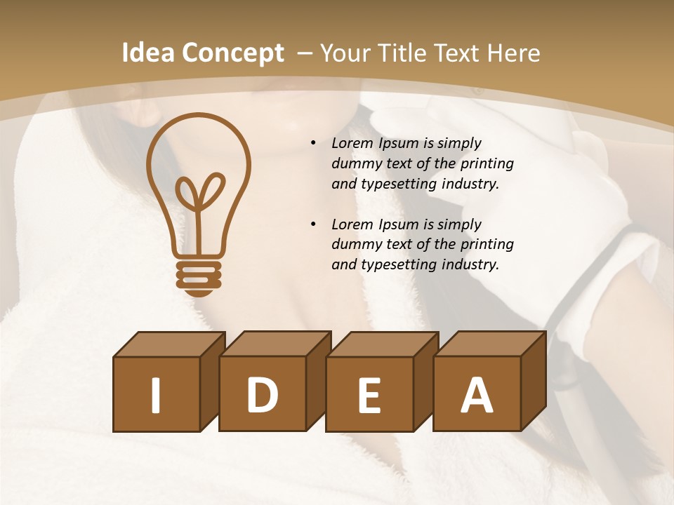 Depilation Woman Hand PowerPoint Template