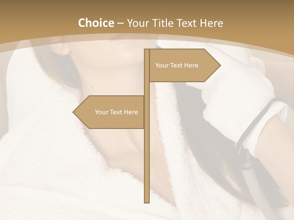 Depilation Woman Hand PowerPoint Template