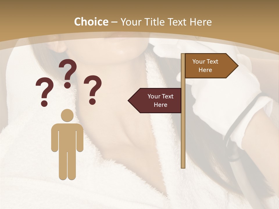 Depilation Woman Hand PowerPoint Template