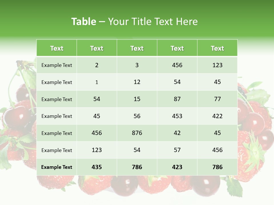 Berry Food Juicy PowerPoint Template