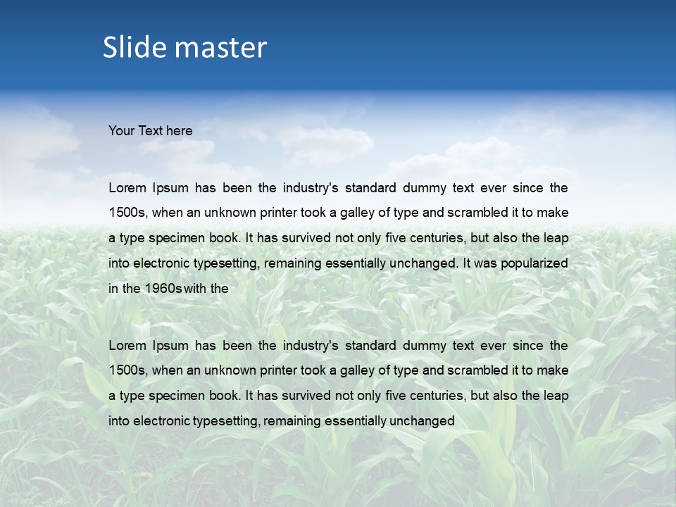 Horizon Agriculture Environment PowerPoint Template