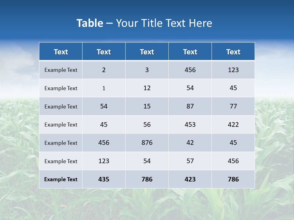 Horizon Agriculture Environment PowerPoint Template