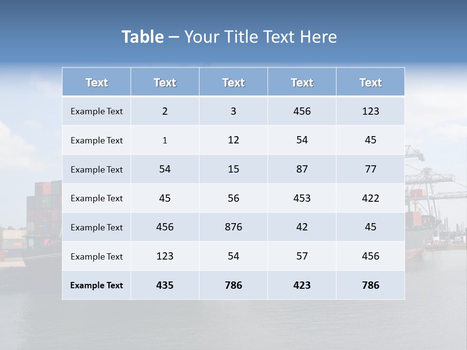 Sea Water Debarment PowerPoint Template