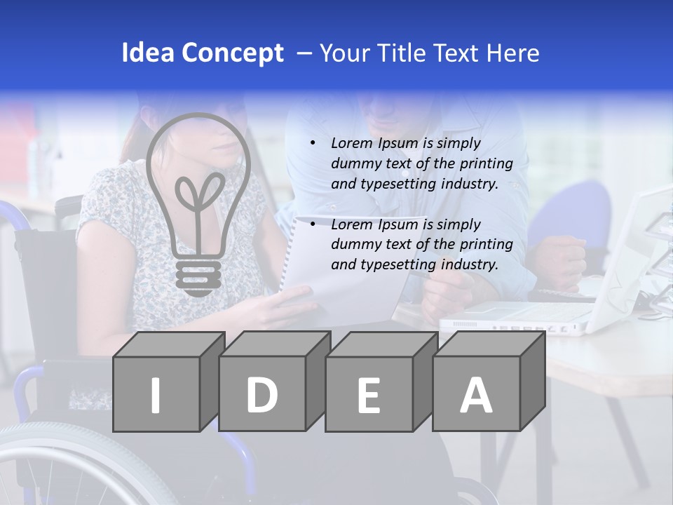 Landscape Person Folder PowerPoint Template