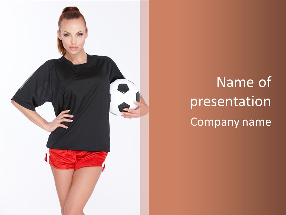 Female Beautiful Active PowerPoint Template