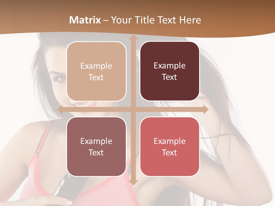 Brunette White Face PowerPoint Template