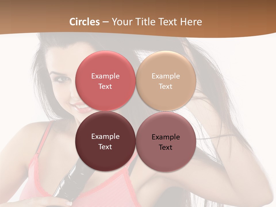 Brunette White Face PowerPoint Template