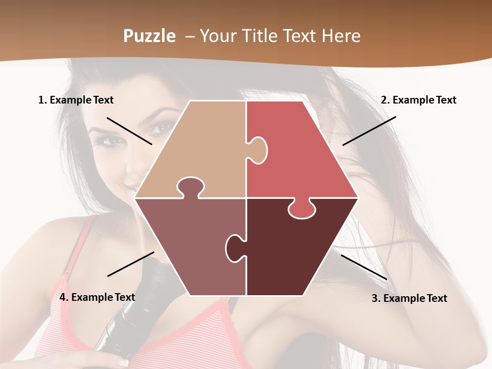 Brunette White Face PowerPoint Template