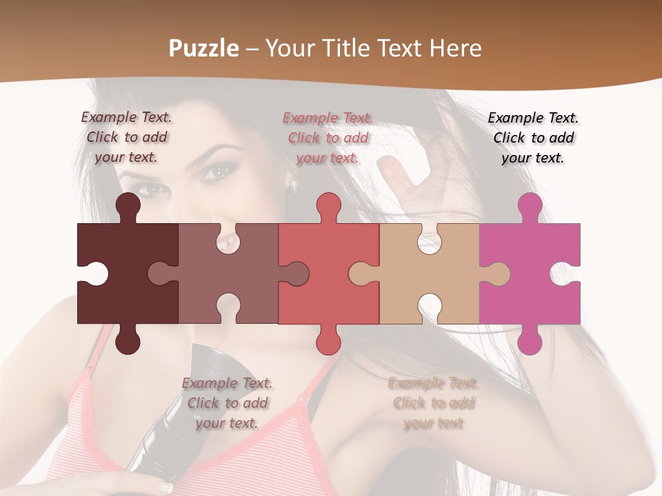 Brunette White Face PowerPoint Template