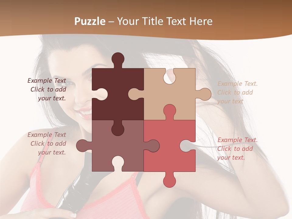 Brunette White Face PowerPoint Template