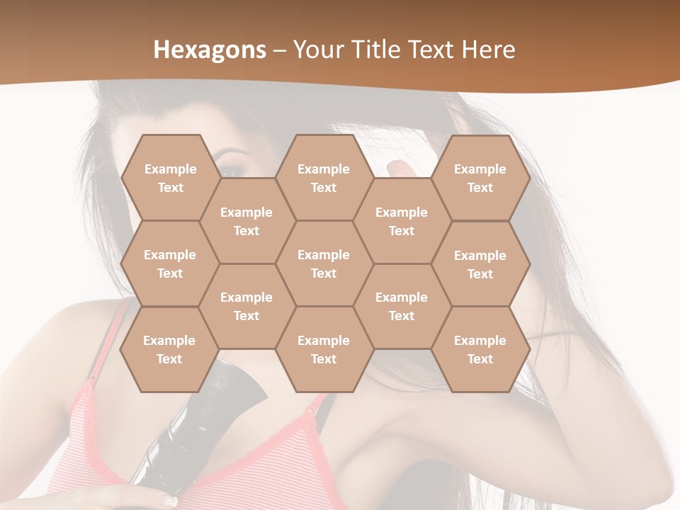 Brunette White Face PowerPoint Template