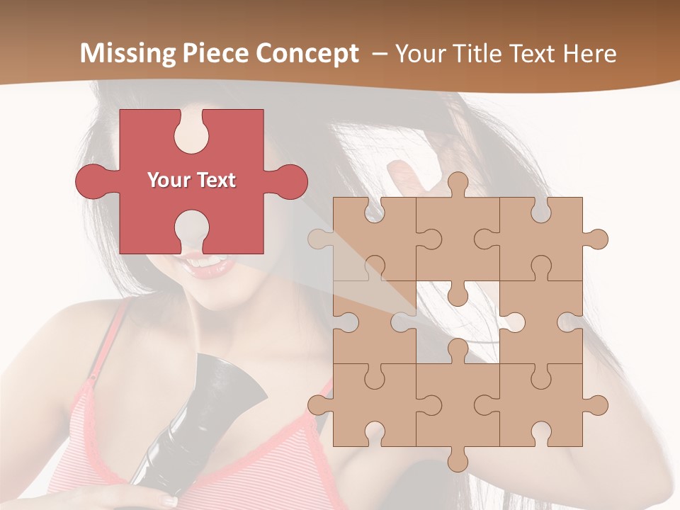 Brunette White Face PowerPoint Template