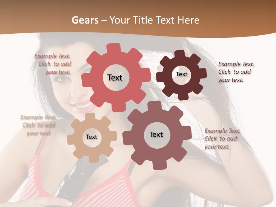 Brunette White Face PowerPoint Template