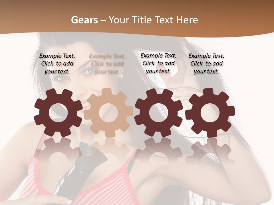 Brunette White Face PowerPoint Template