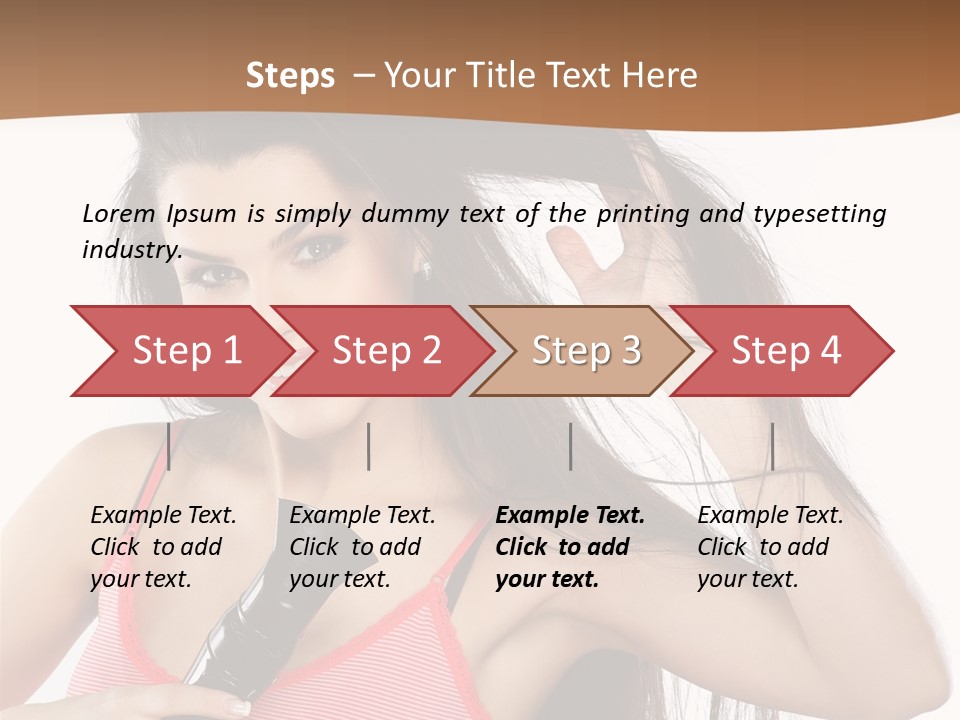 Brunette White Face PowerPoint Template