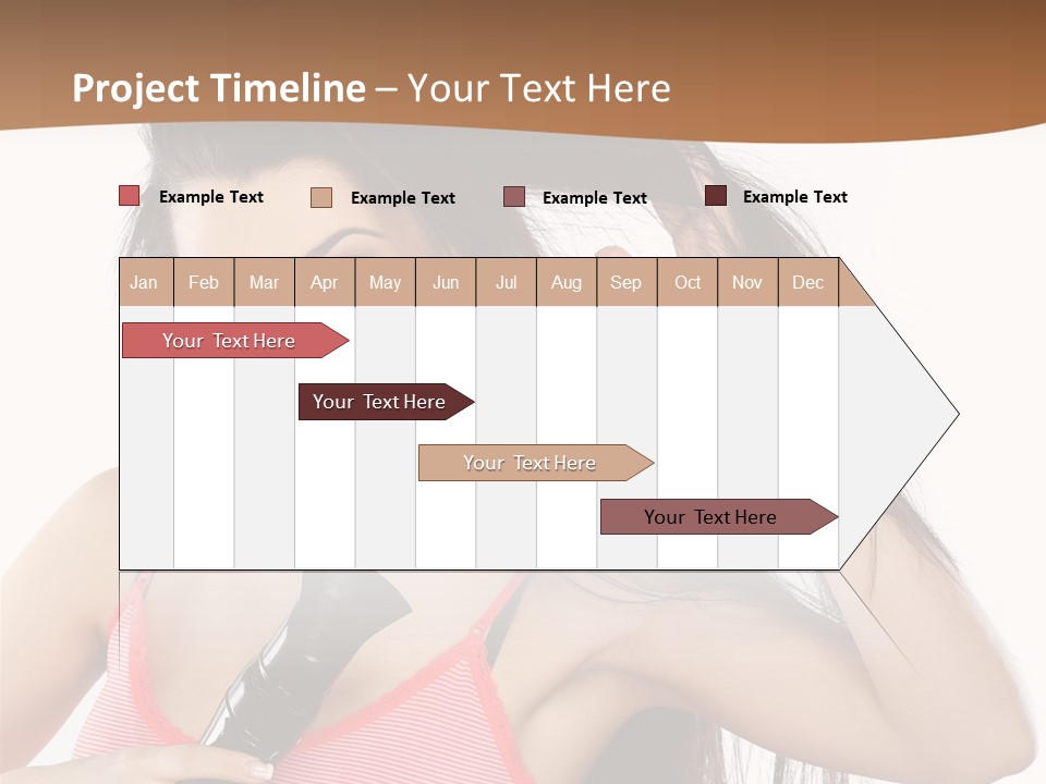 Brunette White Face PowerPoint Template