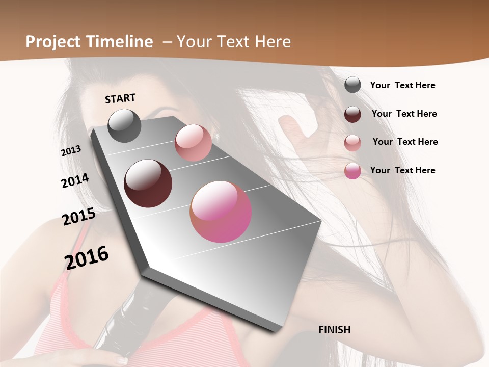 Brunette White Face PowerPoint Template