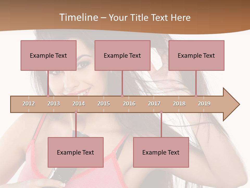 Brunette White Face PowerPoint Template