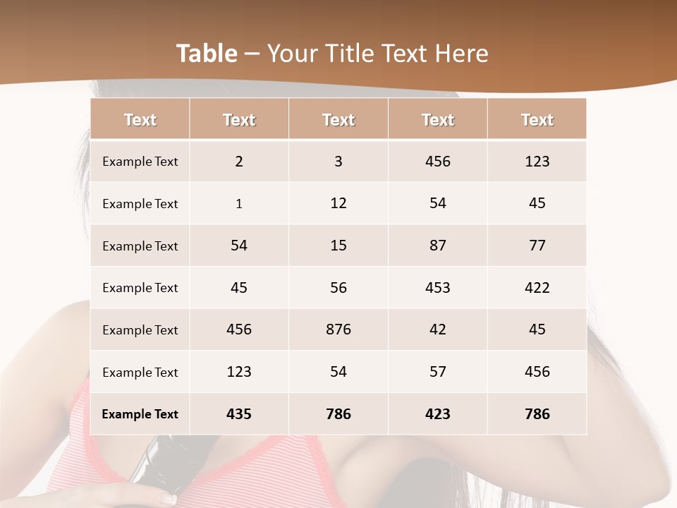 Brunette White Face PowerPoint Template