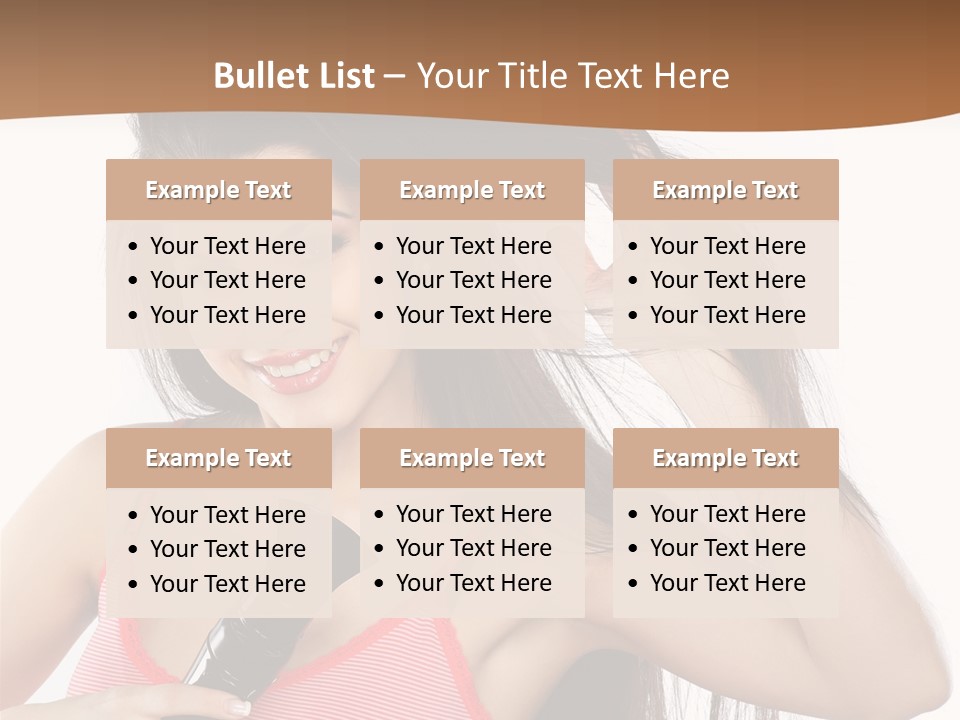 Brunette White Face PowerPoint Template