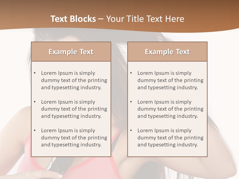 Brunette White Face PowerPoint Template