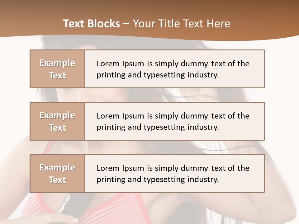 Brunette White Face PowerPoint Template