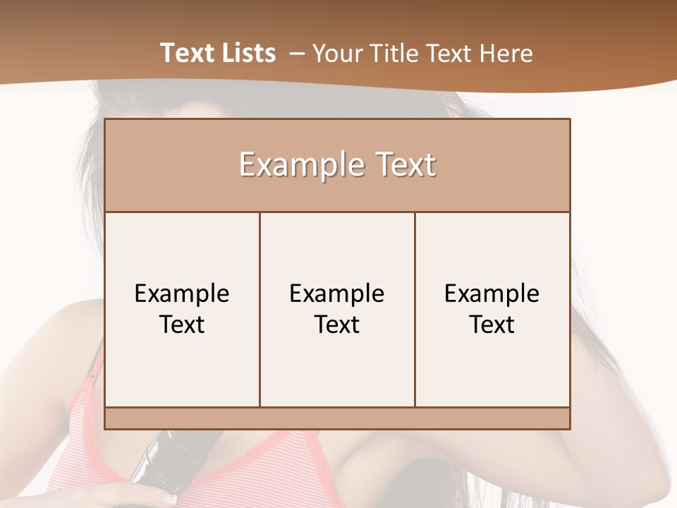 Brunette White Face PowerPoint Template