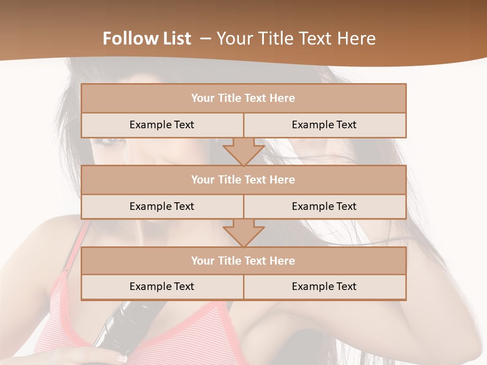 Brunette White Face PowerPoint Template