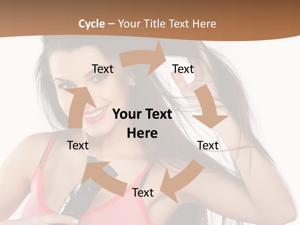 Brunette White Face PowerPoint Template