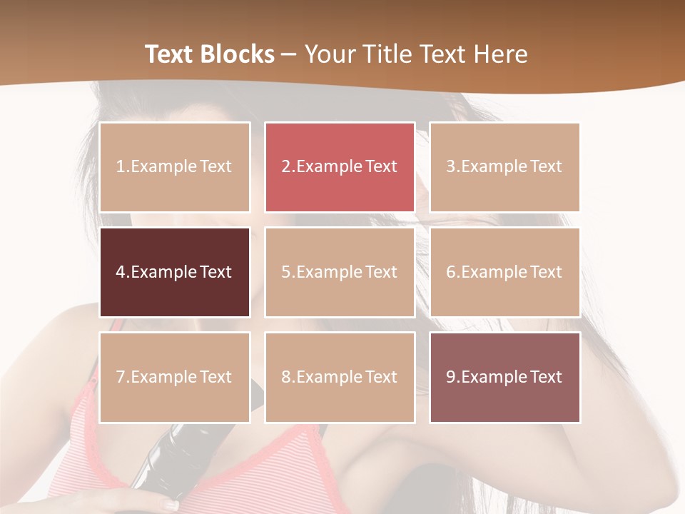 Brunette White Face PowerPoint Template