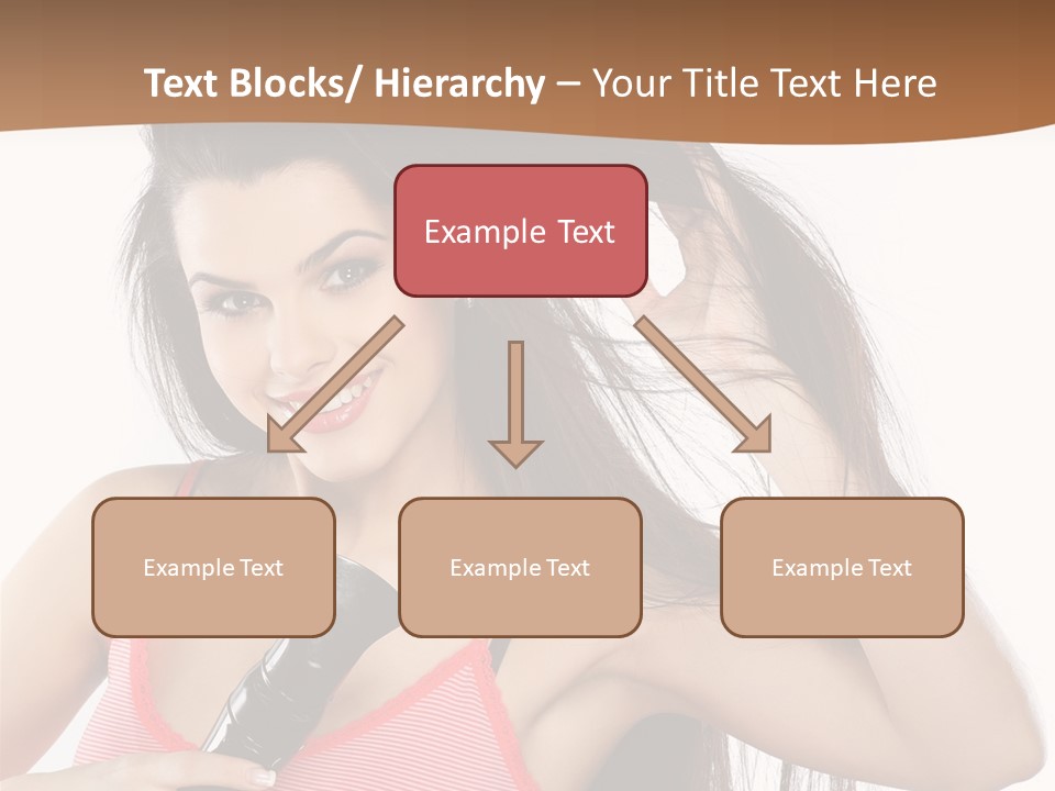 Brunette White Face PowerPoint Template