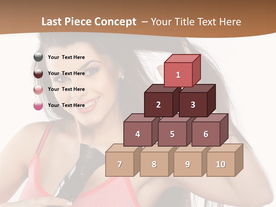 Brunette White Face PowerPoint Template